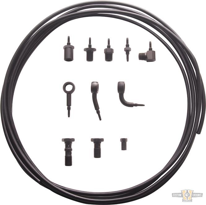 Econoline Brake Line Kit Stainless Steel Clear Coated 41,75" For Harley-Davidson