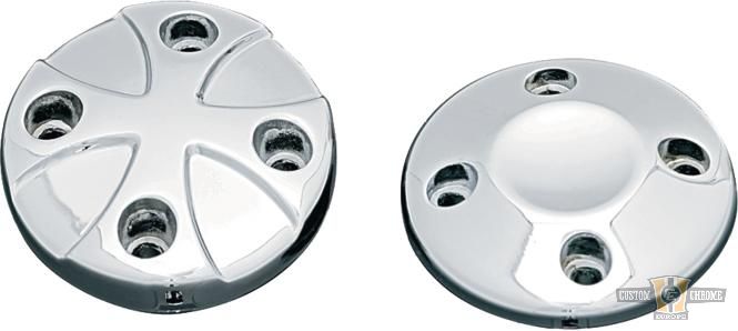 ISO Grip End Caps Chrome For Harley-Davidson