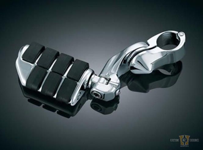 Short Arm Tour-Tech Cruise Mounts with Dually ISO-Pegs Chrome For Harley-Davidson