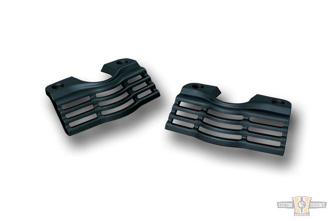 Slotted Head Bolt Cover Black Wrinkled For Harley-Davidson