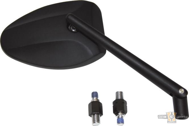 Ferrara 2 Mirror Black, Anodized For Harley-Davidson