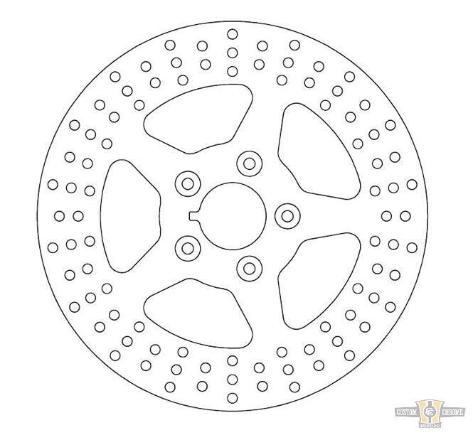 Rigid Brake Rotor Stainless Steel 11,5" Rear For Harley-Davidson