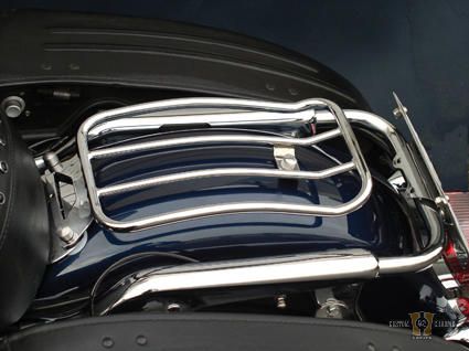 7" Solo Luggage Rack Black For Harley-Davidson