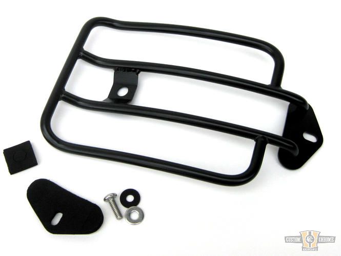 6" Solo Luggage Rack Black For Harley-Davidson