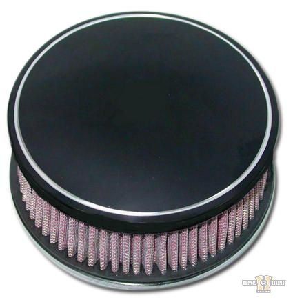 Classic Smoothie Hi-Flow Air Cleaner Black Anodized For Harley-Davidson