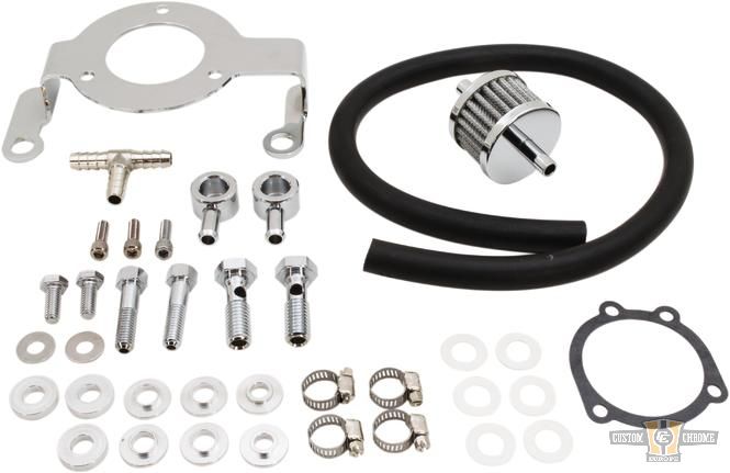 Breather Kit with Mounting Bracket For Harley-Davidson