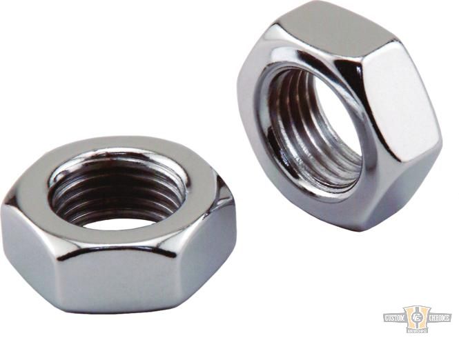 Jam Nut Pack Chrome 1/4"-20 UNC For Harley-Davidson