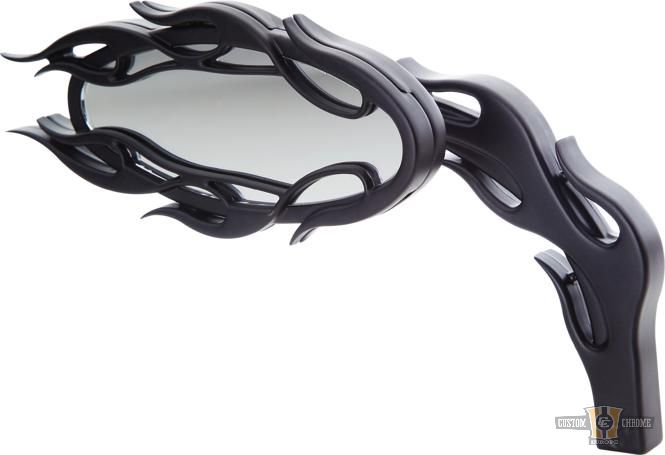 Flamed Micro Mirror Black, Powder Coated For Harley-Davidson