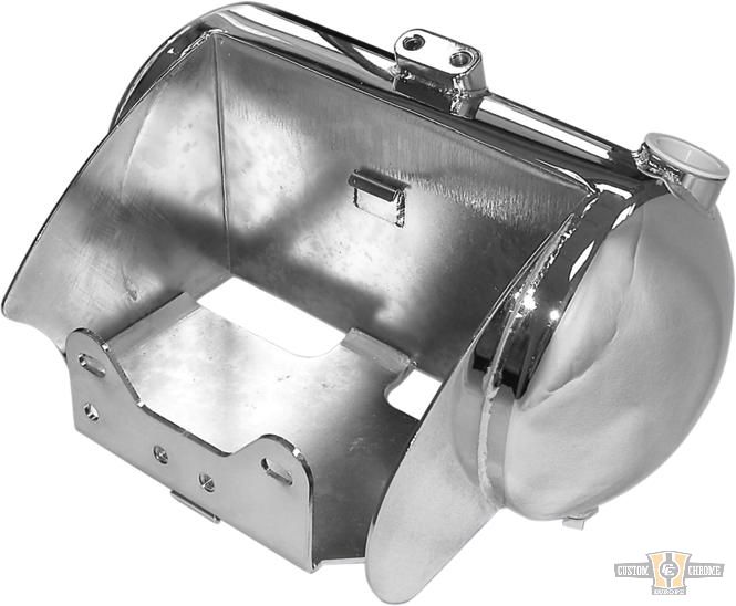 Custom Round Domed Oil Tank Chrome For Harley-Davidson