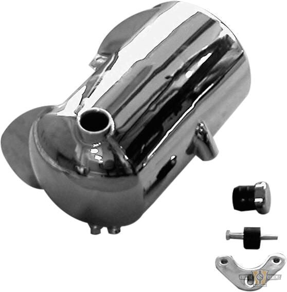 Bobber-Style Oil Tank with Battery Box and Side Fill Chrome For Harley-Davidson