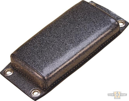 Retro Smooth Pillion Pad Charcoal Synthetic Leather For Harley-Davidson