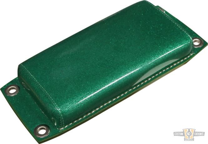 Retro Smooth Pillion Pad Green Synthetic Leather For Harley-Davidson