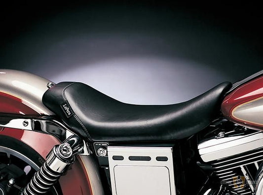 Bare Bones Smooth Solo Seat Black Vinyl For Harley-Davidson