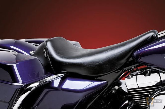 Bare Bones Smooth Solo Seat Black Vinyl For Harley-Davidson