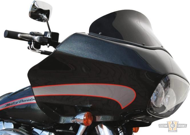 8" High Performance Replacement Windscreen Black For Harley-Davidson