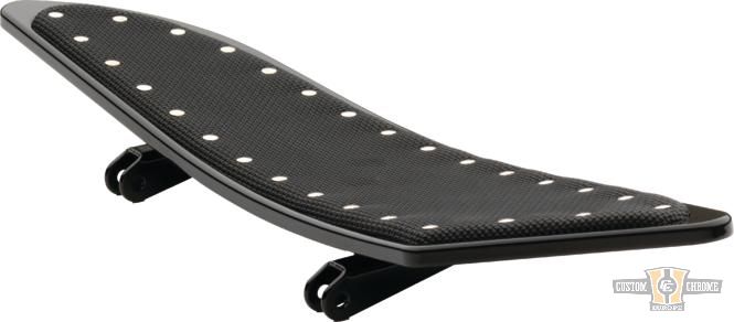 Banana Extra Long Floorboards Black, Powder Coated For Harley-Davidson