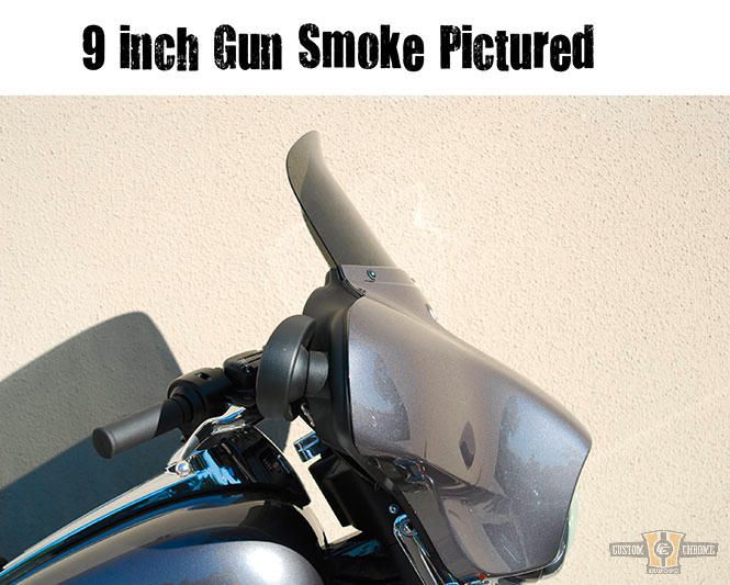 10" Rushmore Replacement Windscreen Dark Smoke For Harley-Davidson