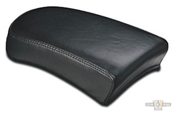 Bare Bones Pleated Pillion Pad with GEL Black Gel Steel Vinyl For Harley-Davidson