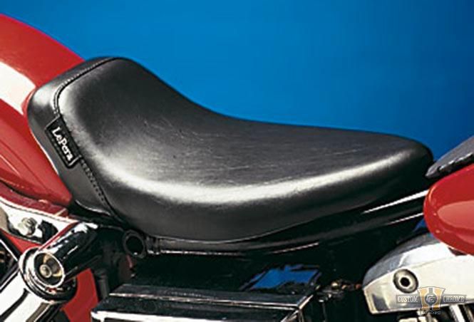 Bare Bones Pleated Pillion Pad with GEL Black Gel Steel Vinyl For Harley-Davidson