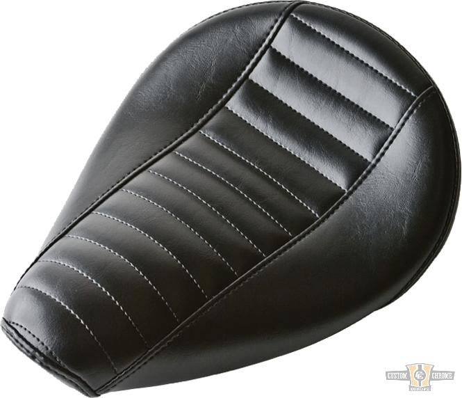 Buddy Boy Large Daddy-O Seat Black Vinyl For Harley-Davidson