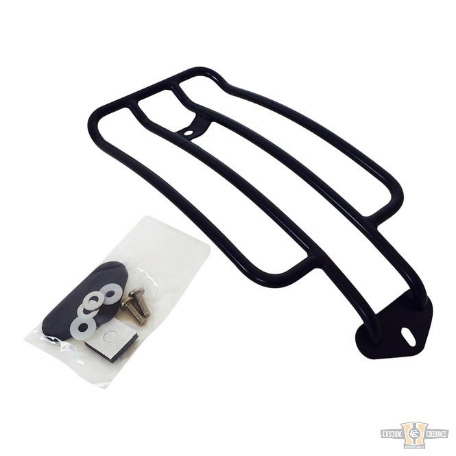 6" Solo Luggage Rack Black For Harley-Davidson