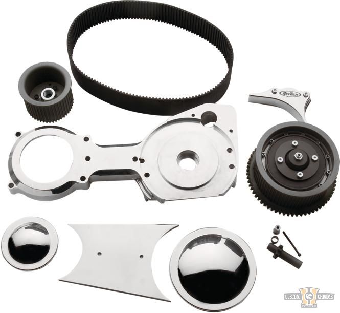 3" Open Belt Drive Aluminium Polished For Harley-Davidson