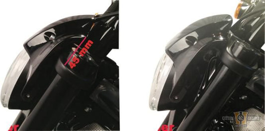 Headlight / Front Mask Relocation Kit Black For Harley-Davidson