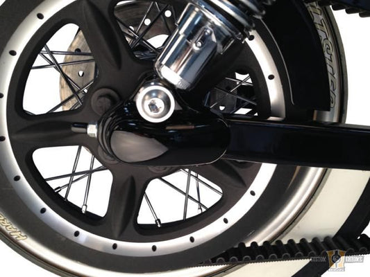 Rear Axle Cover Black Gloss Powder Coated For Harley-Davidson