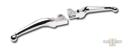 Ergonomic Smooth Hand Control Replacement Lever Chrome For Harley-Davidson