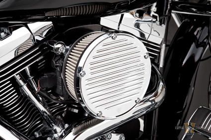 Grooved Big Sucker Stage II Air Cleaner For Harley-Davidson