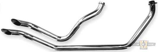 Gooseneck 2-Piece Exhaust Chrome For Harley-Davidson