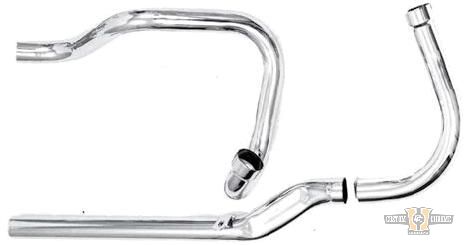 Independent Dual Headers for Panhaeds and Shovels Chrome For Harley-Davidson