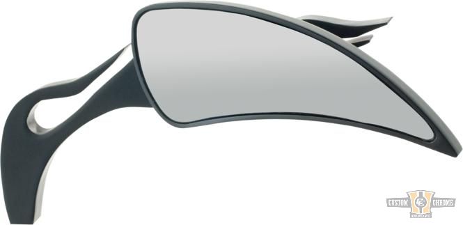 Eclipse Flame Mirror Black For Harley-Davidson