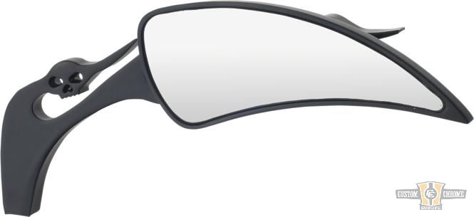 Eclipse Skull Mirror Black For Harley-Davidson