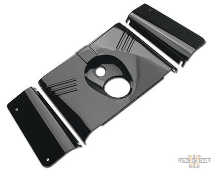 3-Piece Fork Tins for FL Softail Models Black For Harley-Davidson