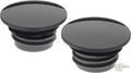 Domed Low Profile Stainless Steel Gas Cap Set Black For Harley-Davidson