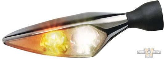 Micro Rhombus PL LED Turn Signal/Position Light Chrome Clear LED For Harley-Davidson