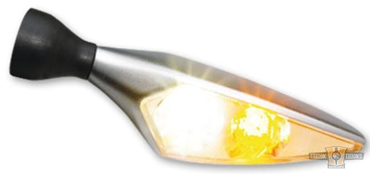 Micro Rhombus PL LED Turn Signal/Position Light Satin Clear LED For Harley-Davidson