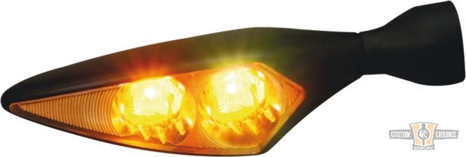 Micro Rhombus Dark LED Turn Signal Black Tinted LED For Harley-Davidson