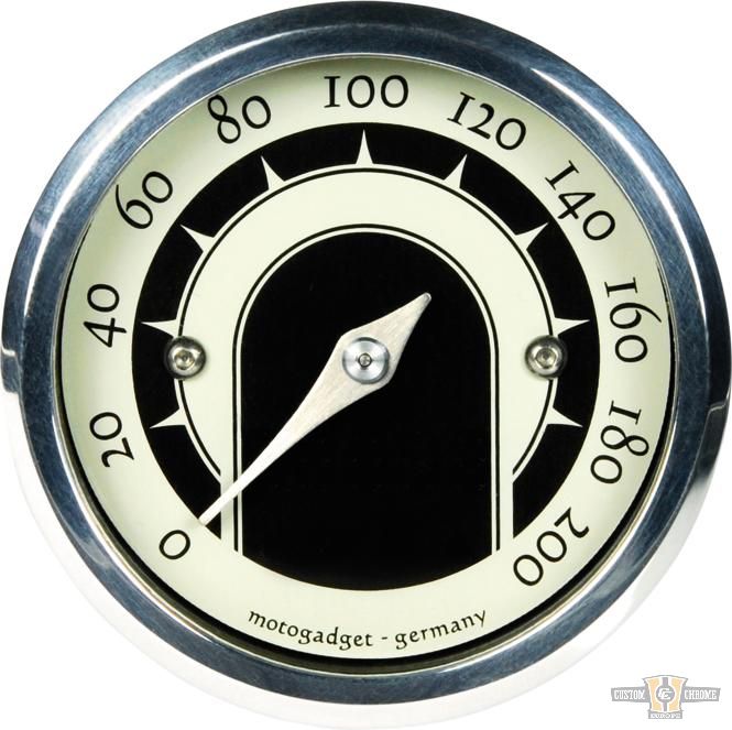 mst speedster Speedometer Aluminium 49.0 mm Polished For Harley-Davidson