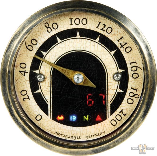 mst vintage Speedometer Brass 49.0 mm For Harley-Davidson