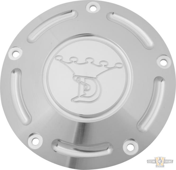 Crown Logo Derby Cover Polished For Harley-Davidson