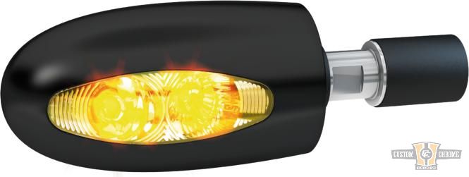 BL 1000 LED Bar End Turn Signal Black Clear LED For Harley-Davidson