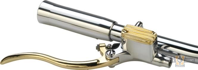 Deluxe Brake Master Cylinder Kit Aluminium Brass 12 mm Polished For Harley-Davidson