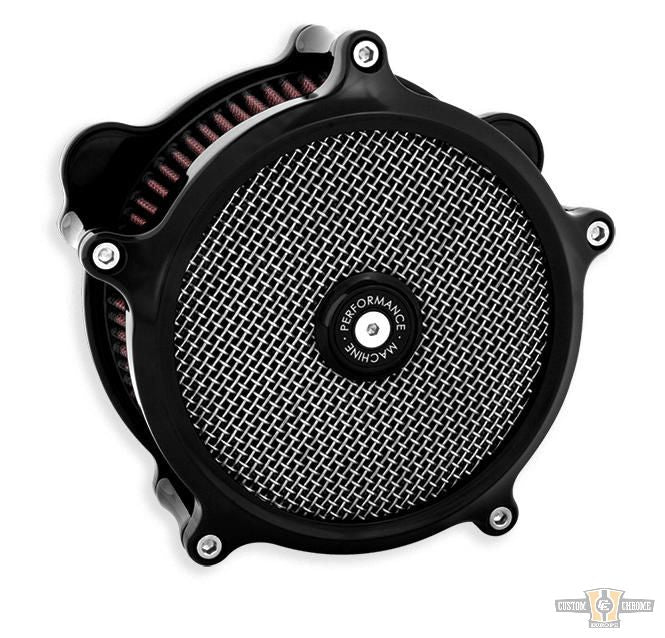 Super Gas Air Cleaner Black For Harley-Davidson