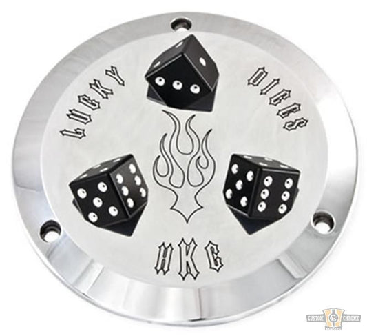 Dice Derby Cover Aluminium Polished For Harley-Davidson