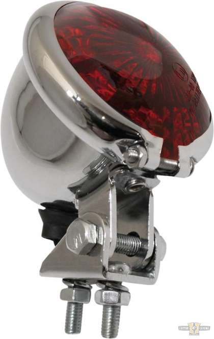 Bates Style LED Taillight Chrome LED For Harley-Davidson