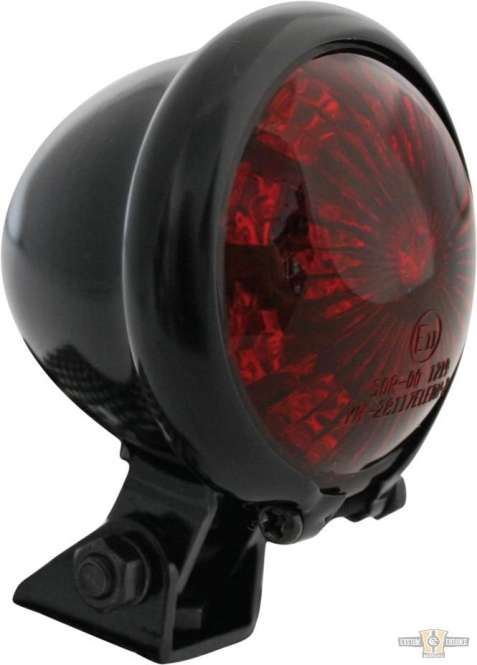 Bates Style LED Taillight Black LED For Harley-Davidson