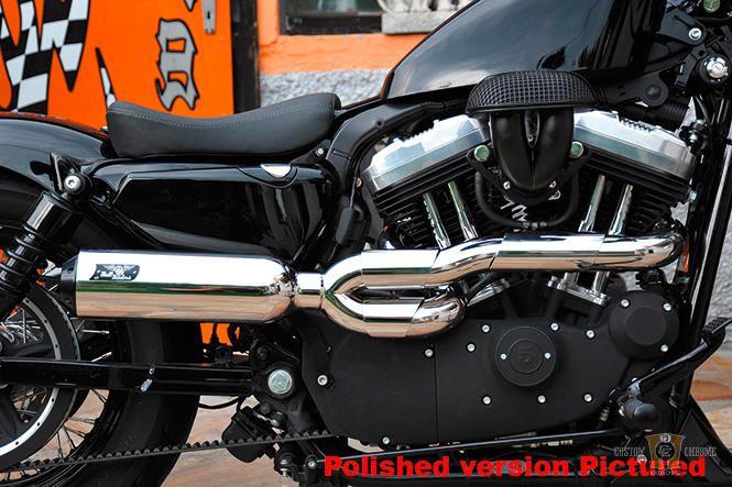 Skull Headers E3 Bomb V2 Exhaust System Black Coated For Harley-Davidson