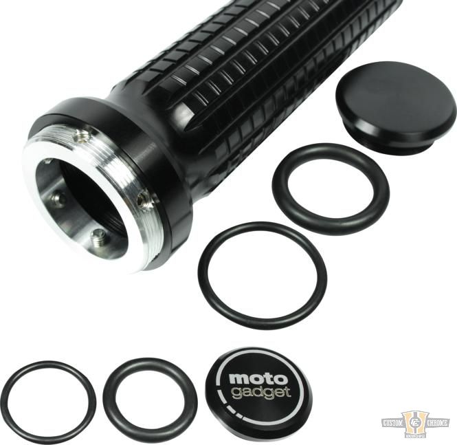 mo.grip Grips Black 1" Anodized Cable operated Throttle By Wire For Harley-Davidson